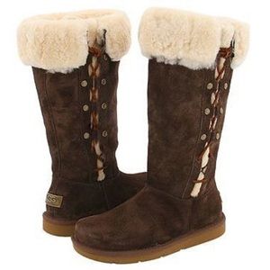 UGG Australia Upside Brown Suede Lace Up Boots